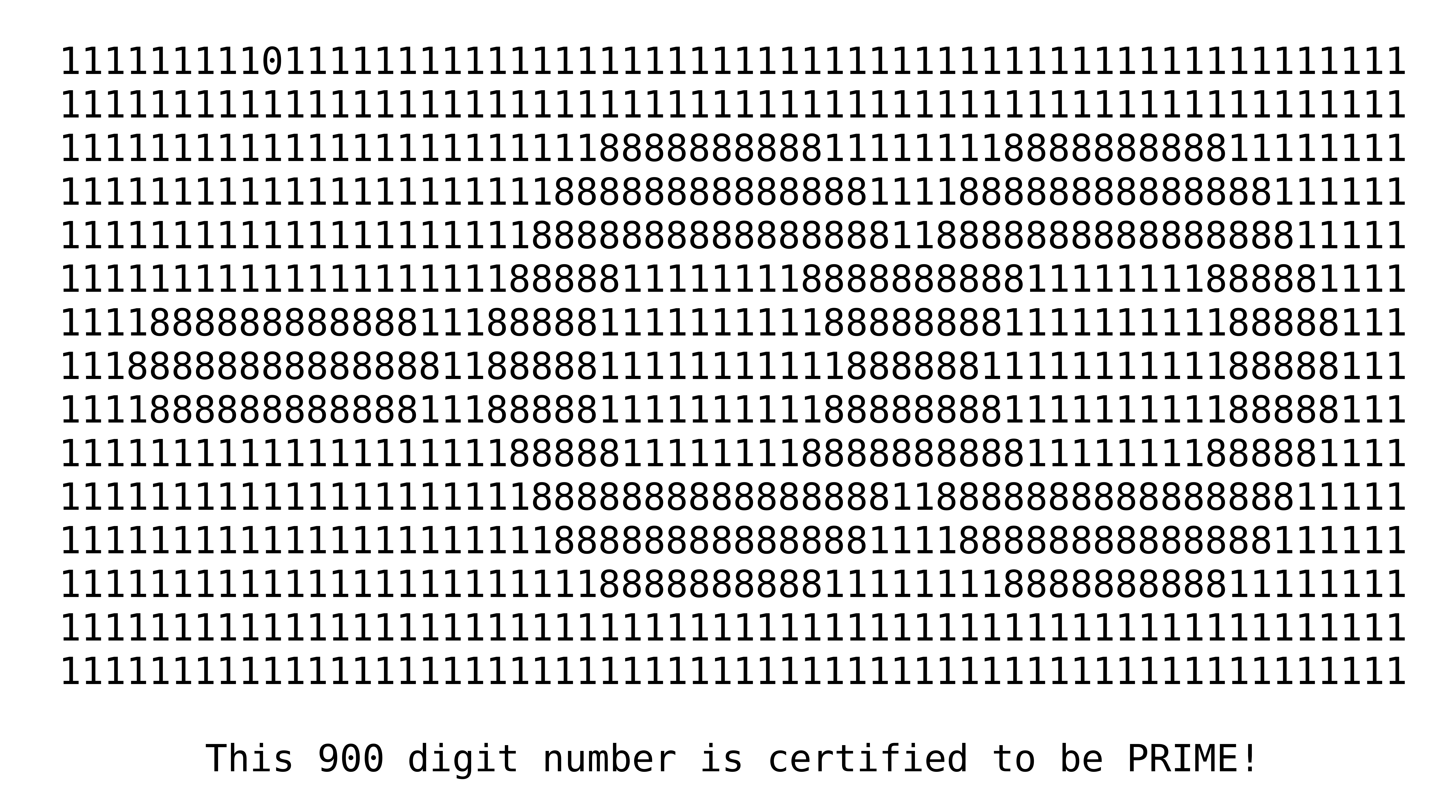 900 digit prime number